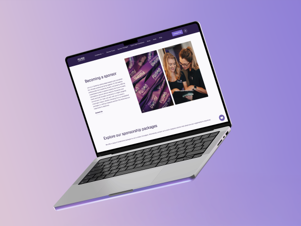 A laptop displaying a webpage titled 