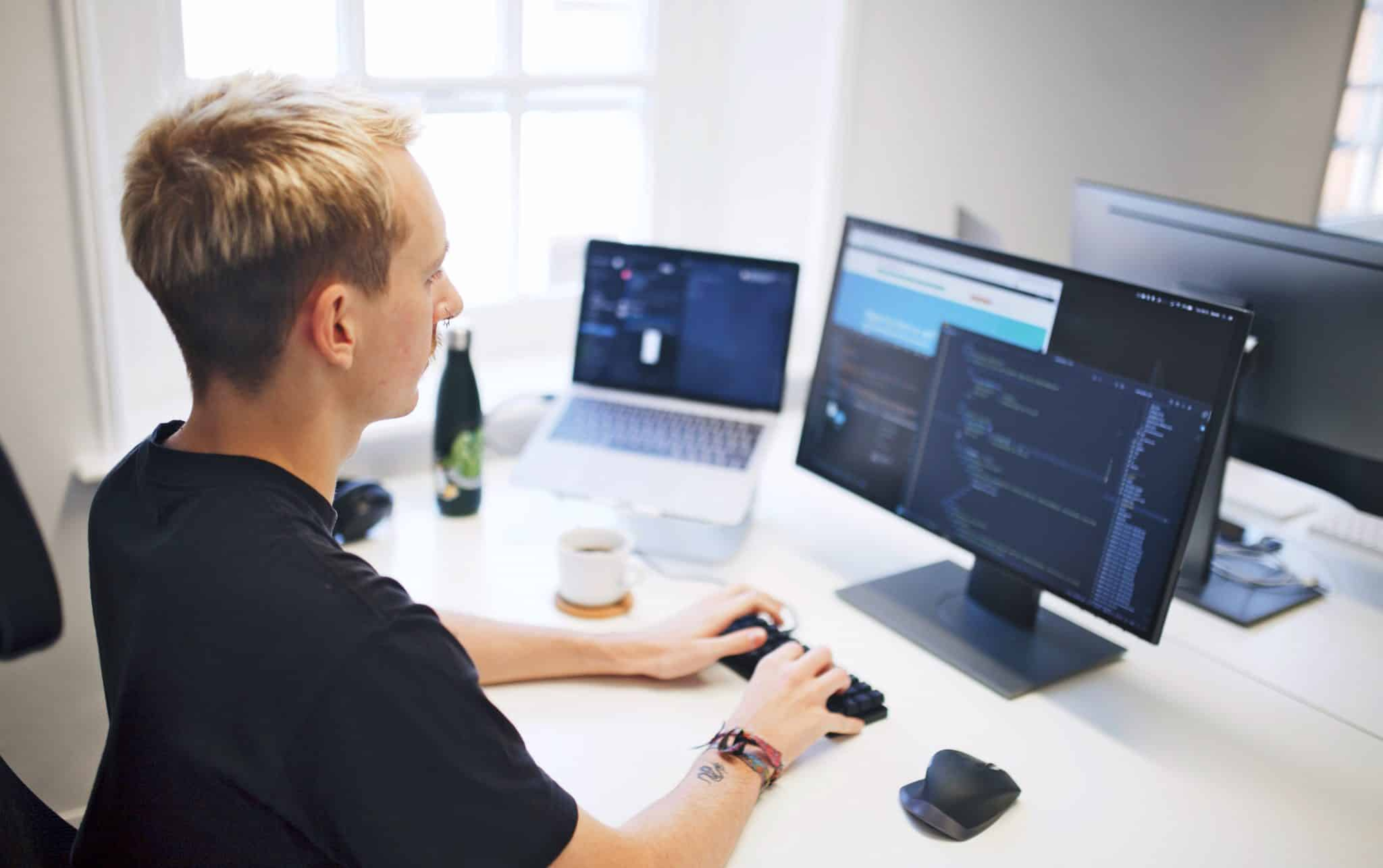 Person working at a desk